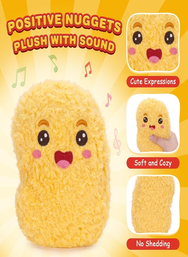 Dalycro Positive Nuggets Plush with Sound, Funny Stuffed Doll Toy for Teens and Women Cute Chicken Plush Gift for Birthdays Halloween (Positive Nuggets) - Image 3